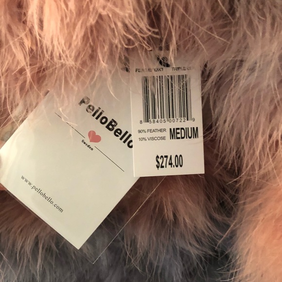 PELLO BELLO FLUFFY FEATHER  JACKET - MULTI COLOR - Picture 6 of 7